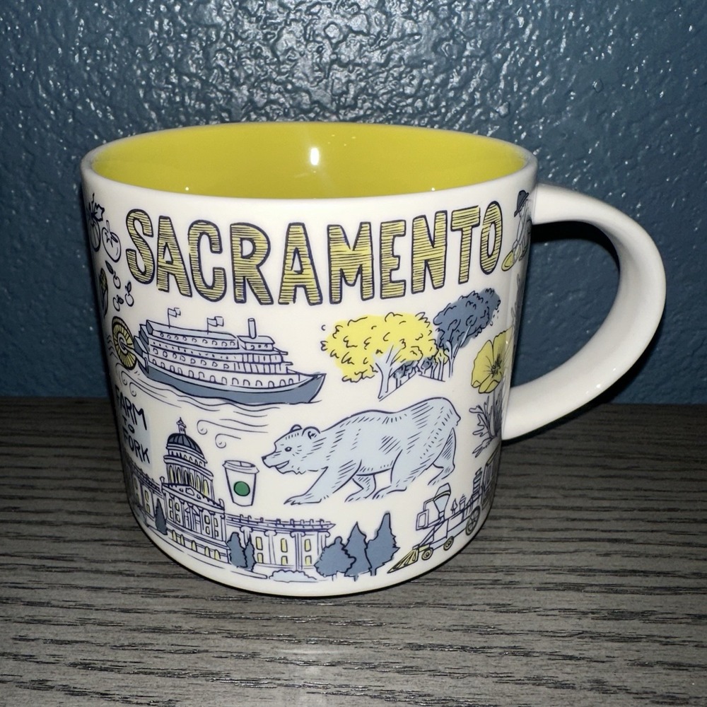Starbucks SACRAMENTO California Been There Series 14 Oz Coffee Mug Exc Condition